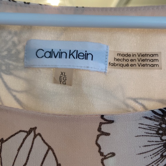 Calvin Klein Pale Pink Blouse Sz XL - Picture 3 of 6